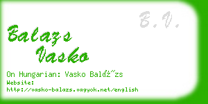 balazs vasko business card